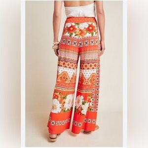 Farm Rio x Anthropologie Knit Floral Bohemian Wide-Leg Pants Size L